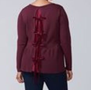 *NWT* Lane Bryant Maroon Peplum Sweater